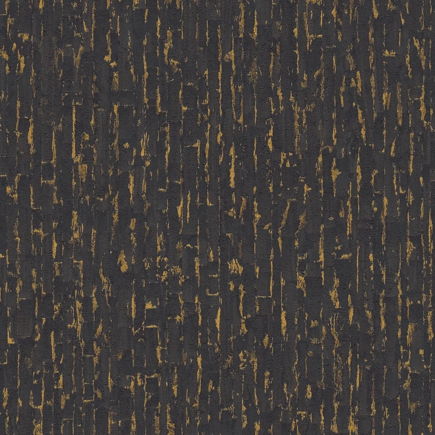 PROFHOME 786667-GU Streifen Tapete Metallische Akzente Schwarz Gold 0,53 m x 10,05 m 5,33 m2