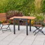 Merxx Gartenmöbelset Santorin mit Klappsesseln und ausziehbarem Balkontisch aus Akazienholz und Aluminium.