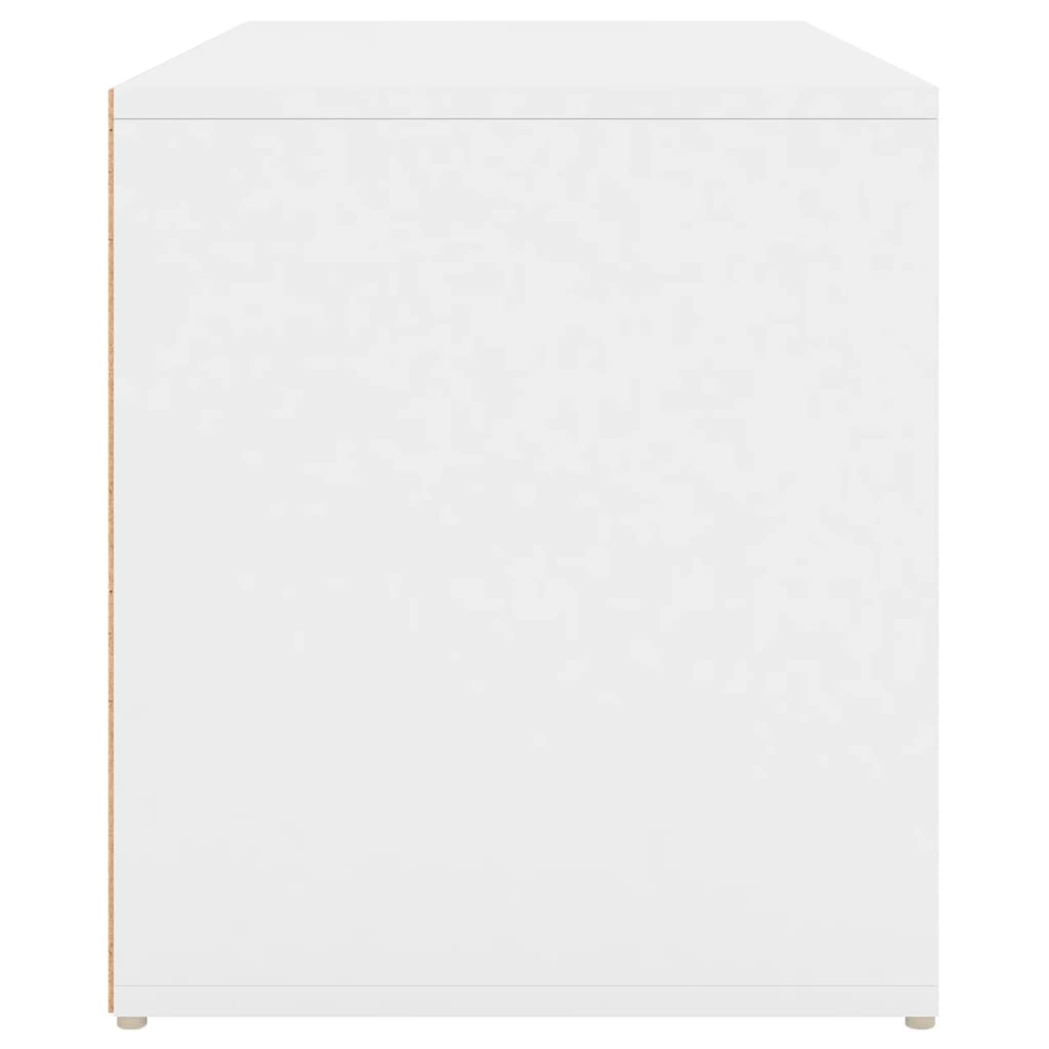 Weiße vidaXL Flurbank (80x40x45 cm) aus Holzwerkstoff. Möbel für Flur und Eingangsbereich.