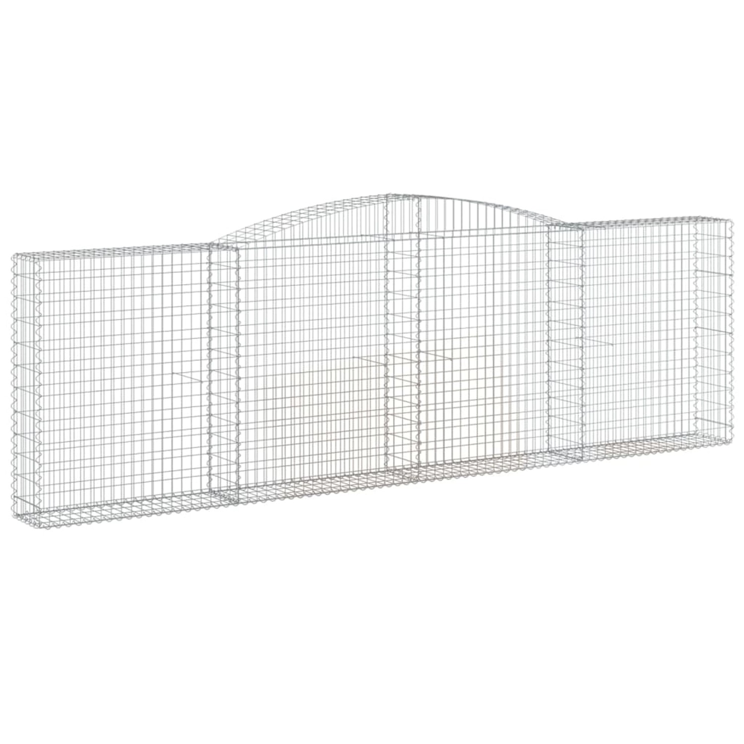 vidaXL Gabionen mit Hochbogen 4 Stk 400x30x120/140cm Eisen 1635367