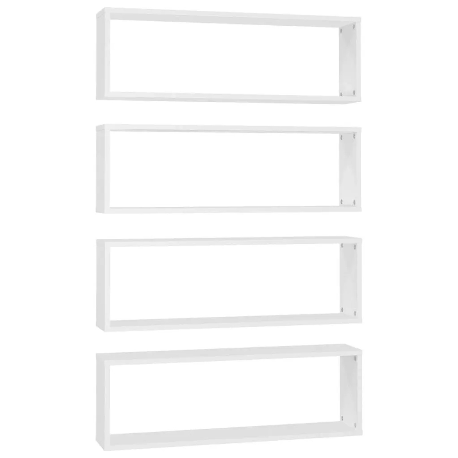vidaXL Würfelregale 4 Stk Weiß 80x15x26,5 cm Holzwerkstoff 807107