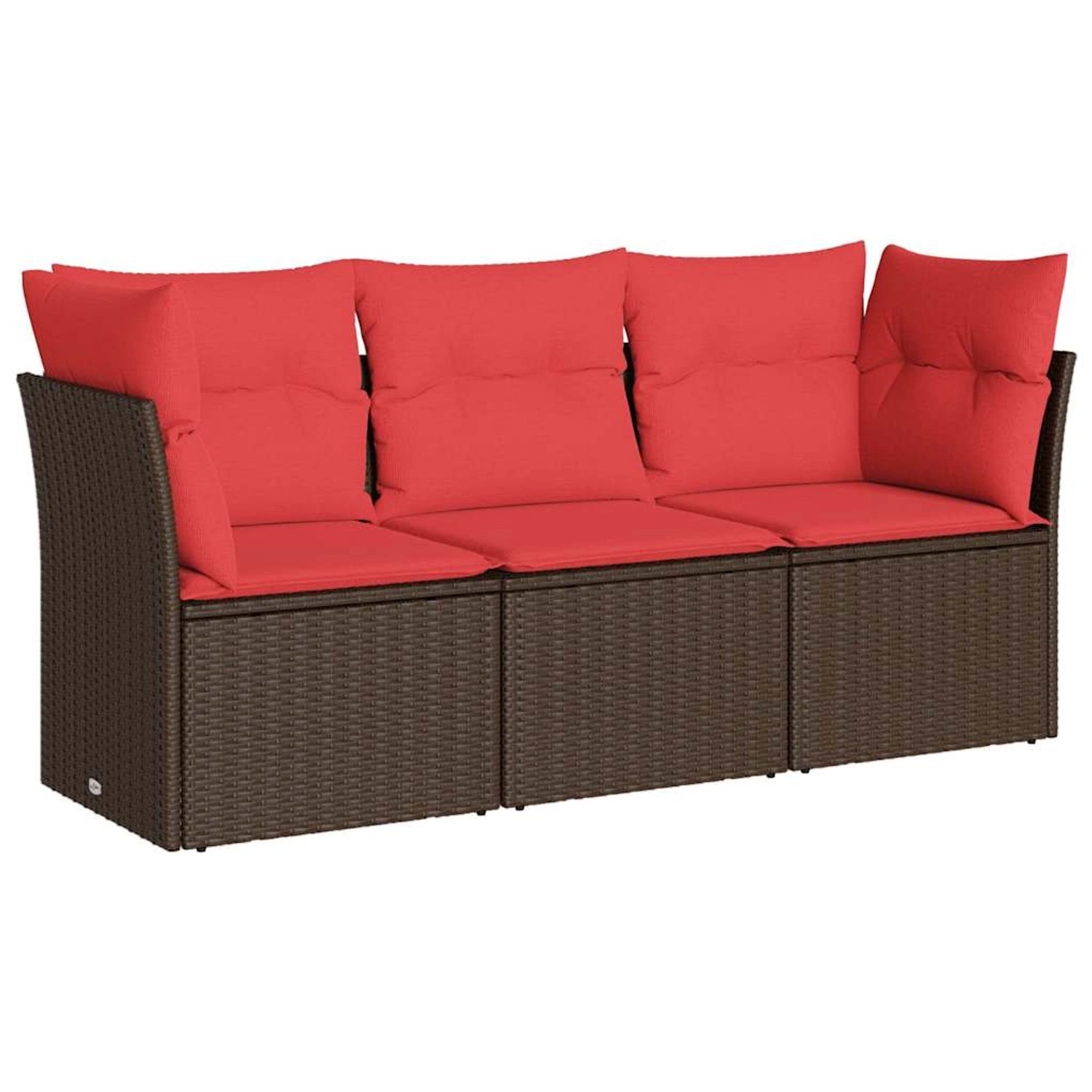 vidaXL 3-Tlg Garten-Sofagarnitur mit Kissen Braun Poly Rattan 3217214 günstig online kaufen