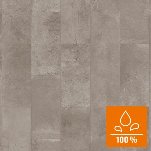 Classen Laminat Visio Grande in Zementestrich Grau, wasserfest und mit Steinbodenoptik.