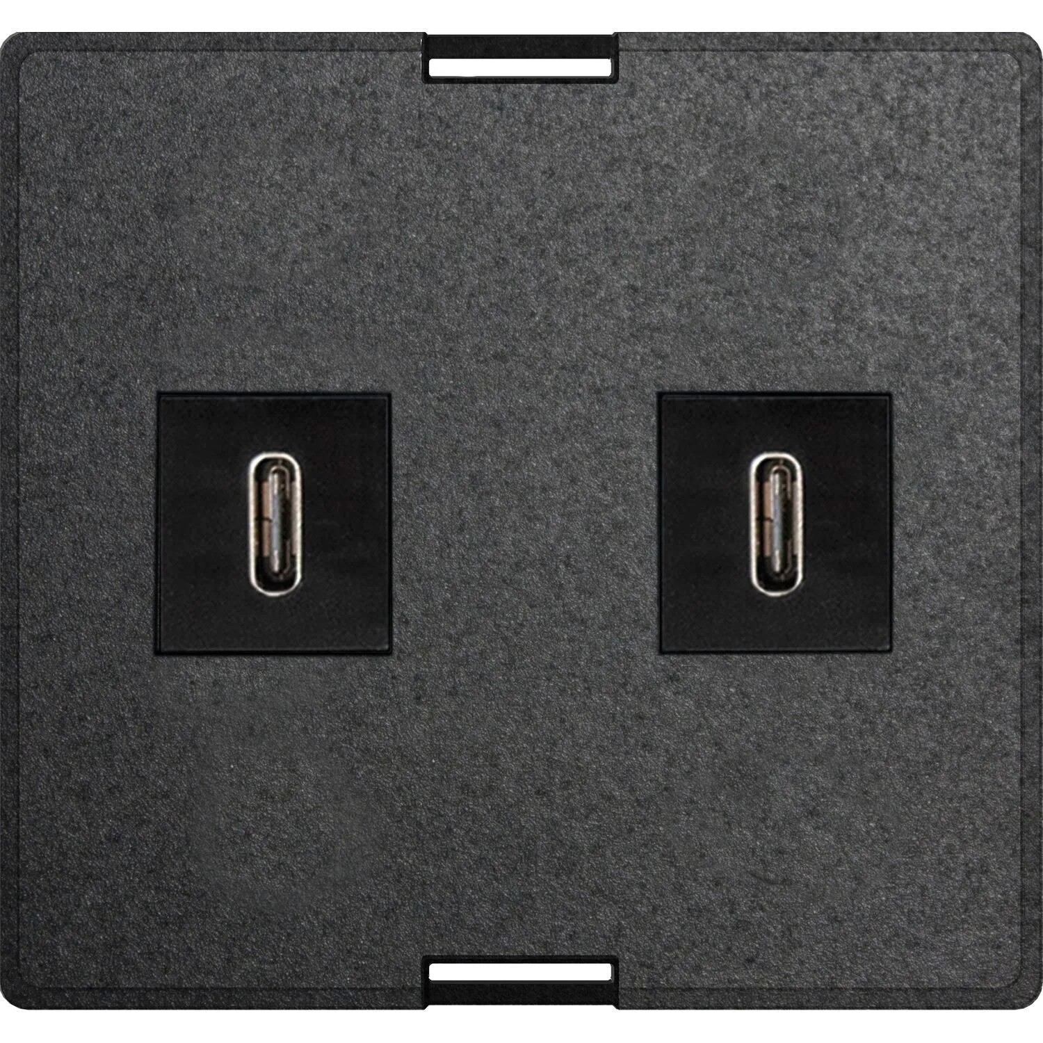 Evoline Wechselmodul Usb Charger 2 x Usb Typ C Schwarz Inklusive Netzteil