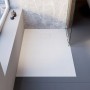 Rechteckige, extraflache Schulte Duschwanne ExpressPlus Midra, 120x80 cm, in Weiß für bodenebene Dusche.