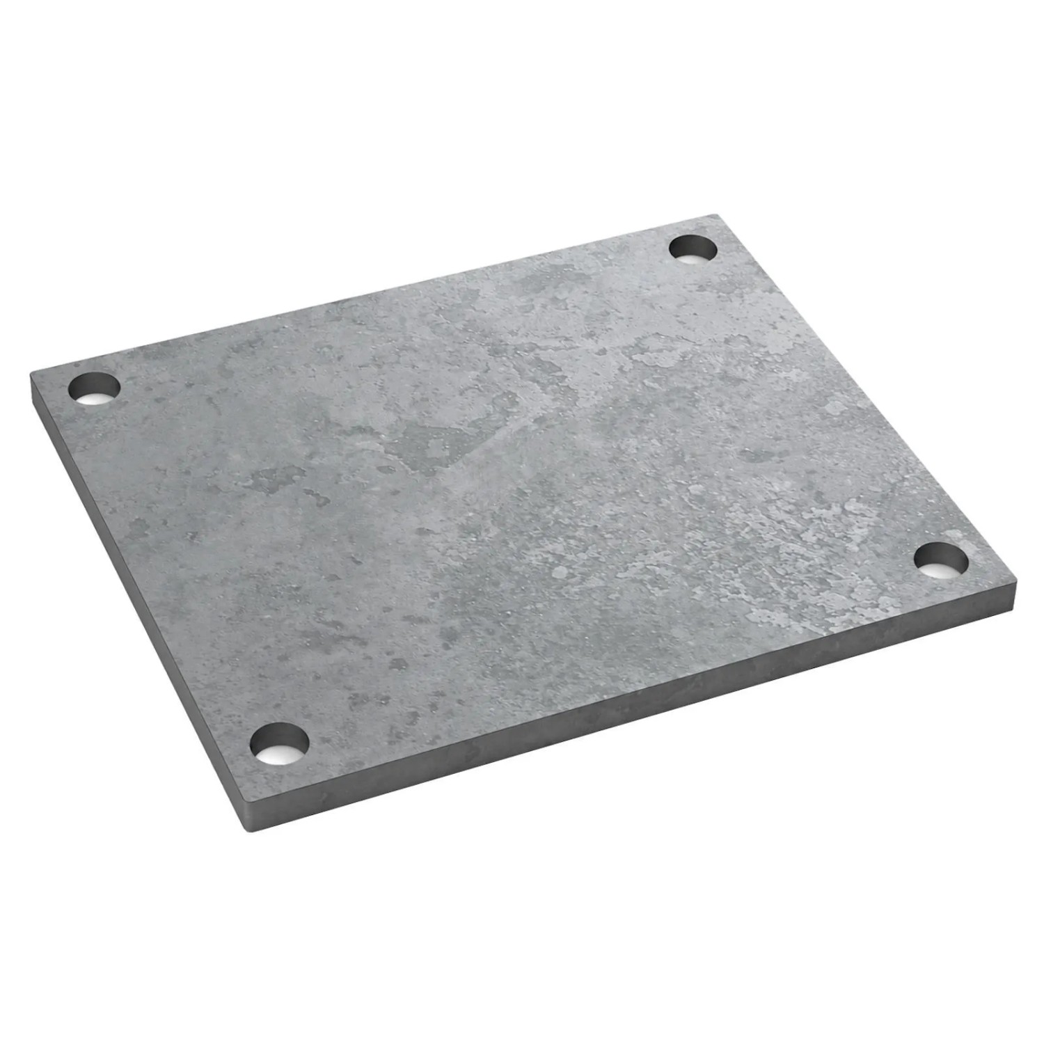 SOTECH Anschweißplatte 200 x 150 x 8 mm Stahl Q235 Schwarz Unbehandelt 4 Befestigungslöcher Ø16 mm
