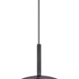 Globo Pendelleuchte Blacky, 1-flammig, Ø 30cm, Metall schwarz, rauchfarbenes Glas.