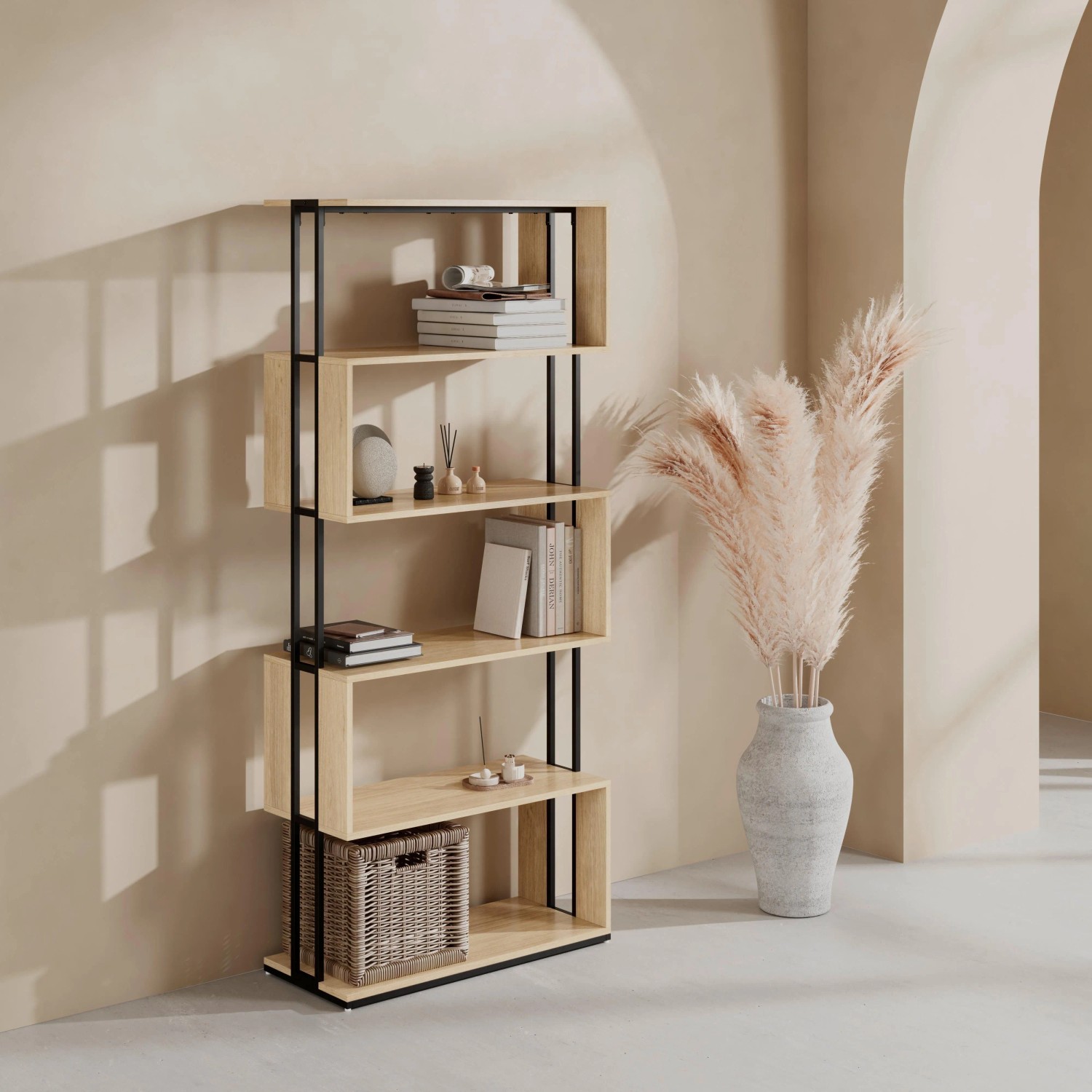 Bessagi Home Regal Finn Eiche/Schwarz