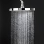 Wenko Kopfbrause Softwater, 26x26 cm, Chrom-Schwarz, mit sanft fallendem Wasser.