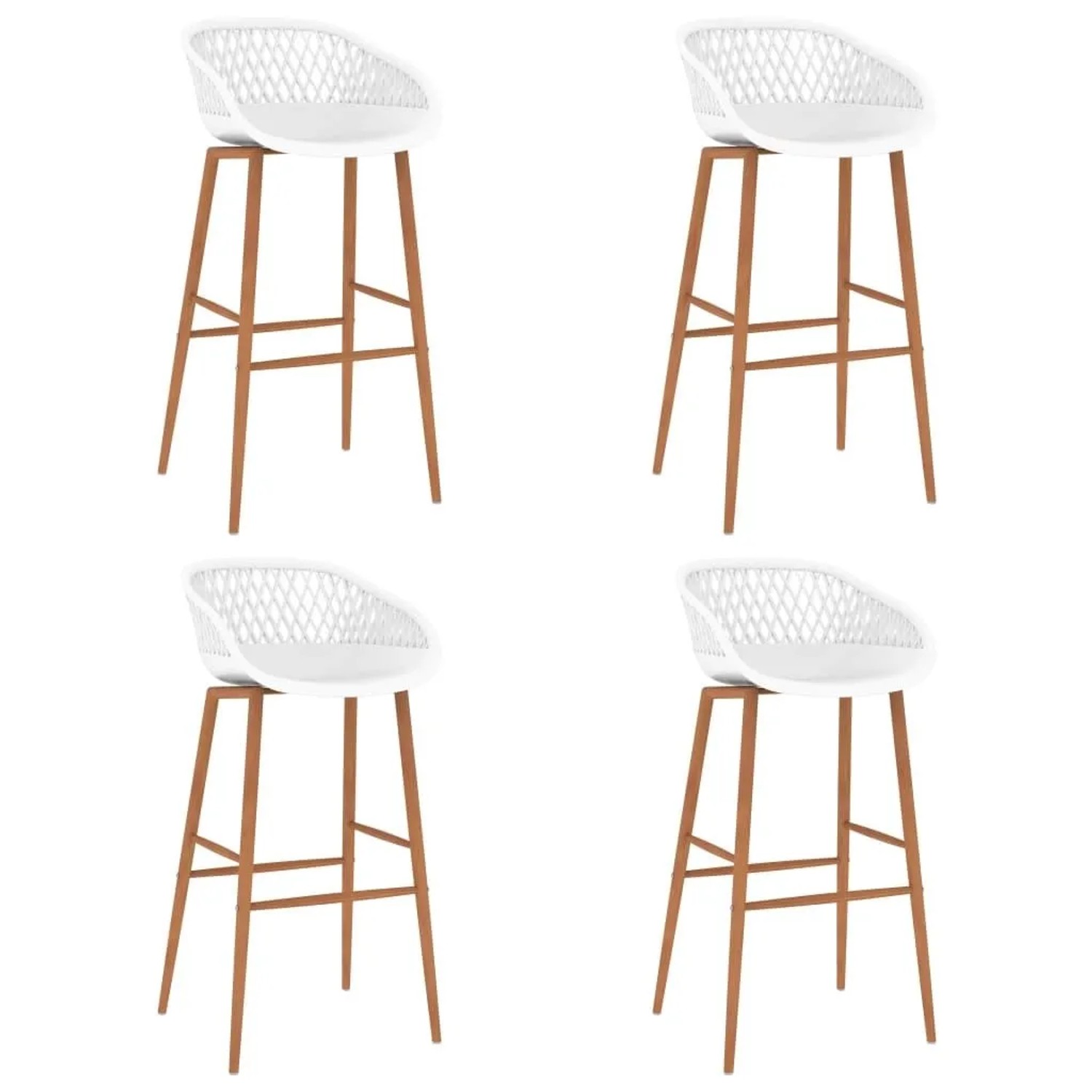 vidaXL Barhocker 4 Stk Weiß 248165