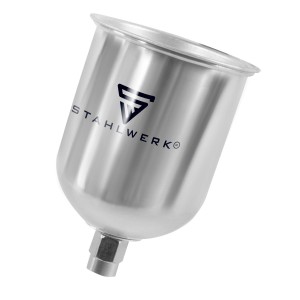 STAHLWERK Alu Fließbecher, 600 ml Farbbecher für Lackierpistolen.