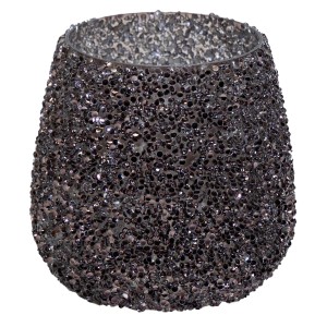 Schwarze M Colections Vase Strass Cauldron, Ø 9,5 cm, mit glänzenden Strassperlen.