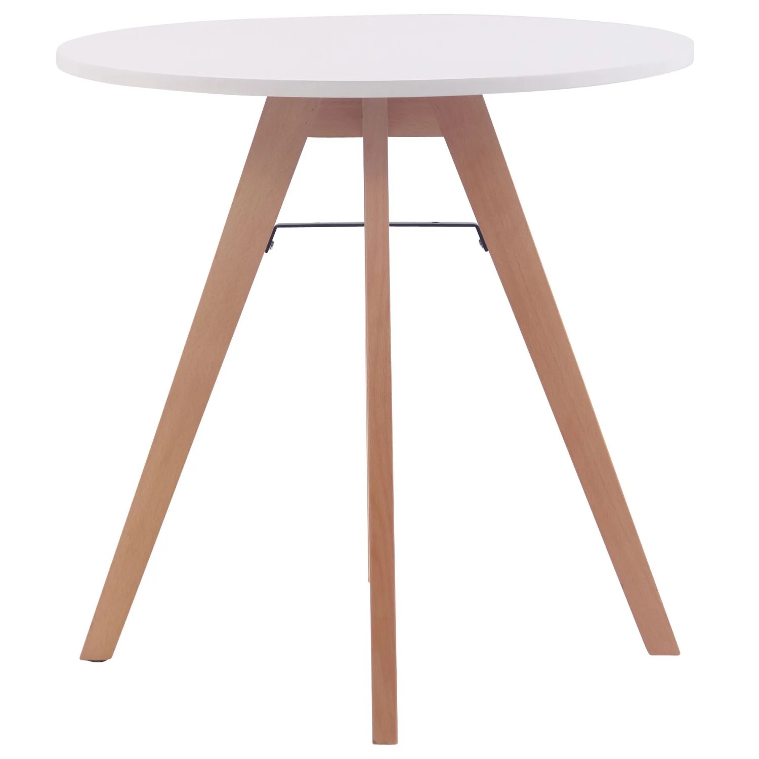 DELUKE Esstisch ELIAS Rund 75x75x75cm Holz Weiß Küchentisch Esszimmertisch Wohnzimmertisch