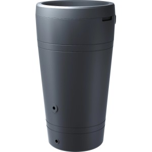 Waterform Regentonne Tube, 230 l, Anthrazit. Kunststoff-Regenfass für den Garten.