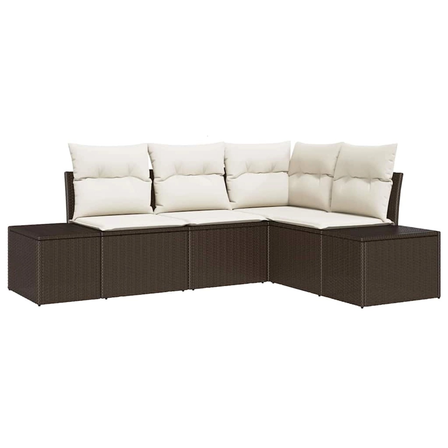 vidaXL Garten-Sofa-Set 4-Tlg Braun Poly Rattan 3347038 günstig online kaufen