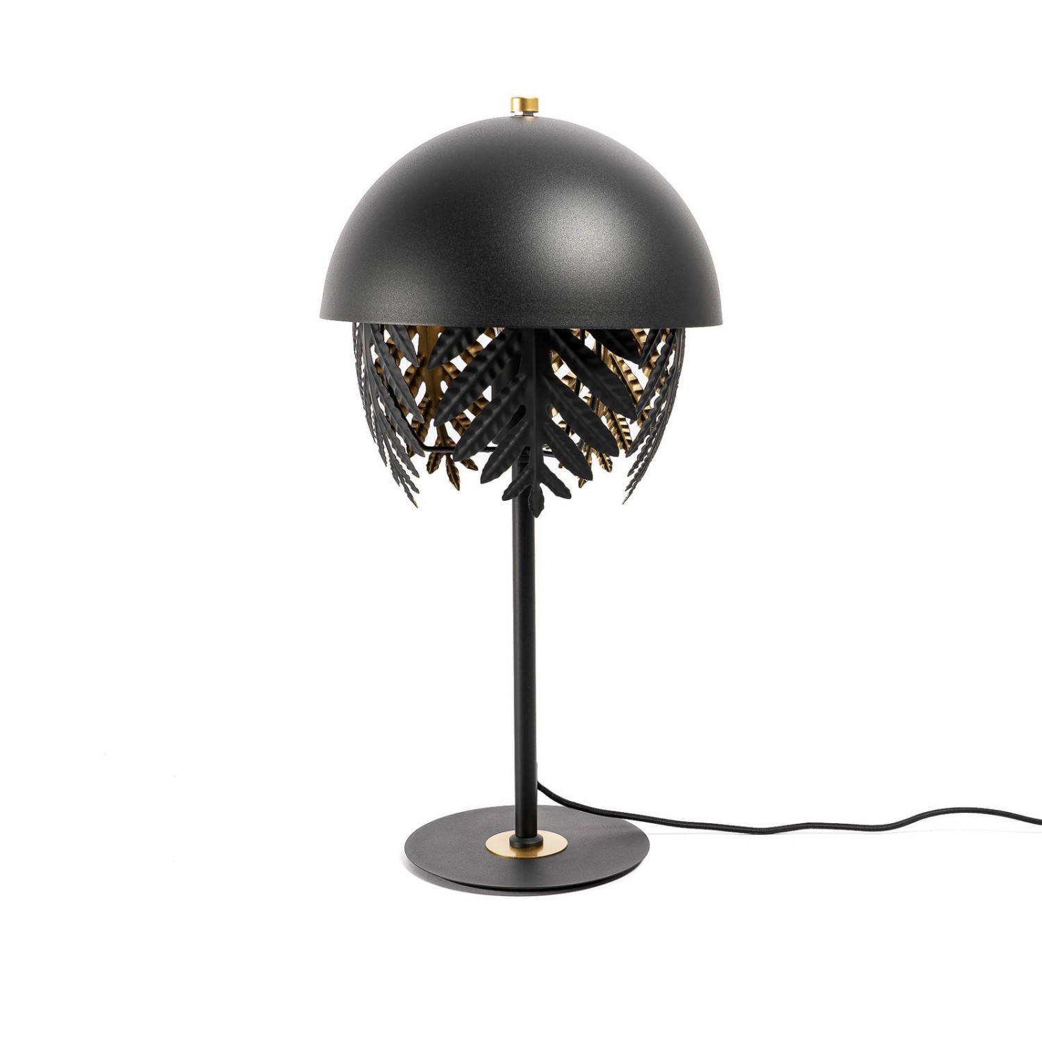 Lucande Tischlampe Aparas 9639646 Design Modern in Schwarz aus Metall 1-flammig E27 Wohnzimmerleuchte