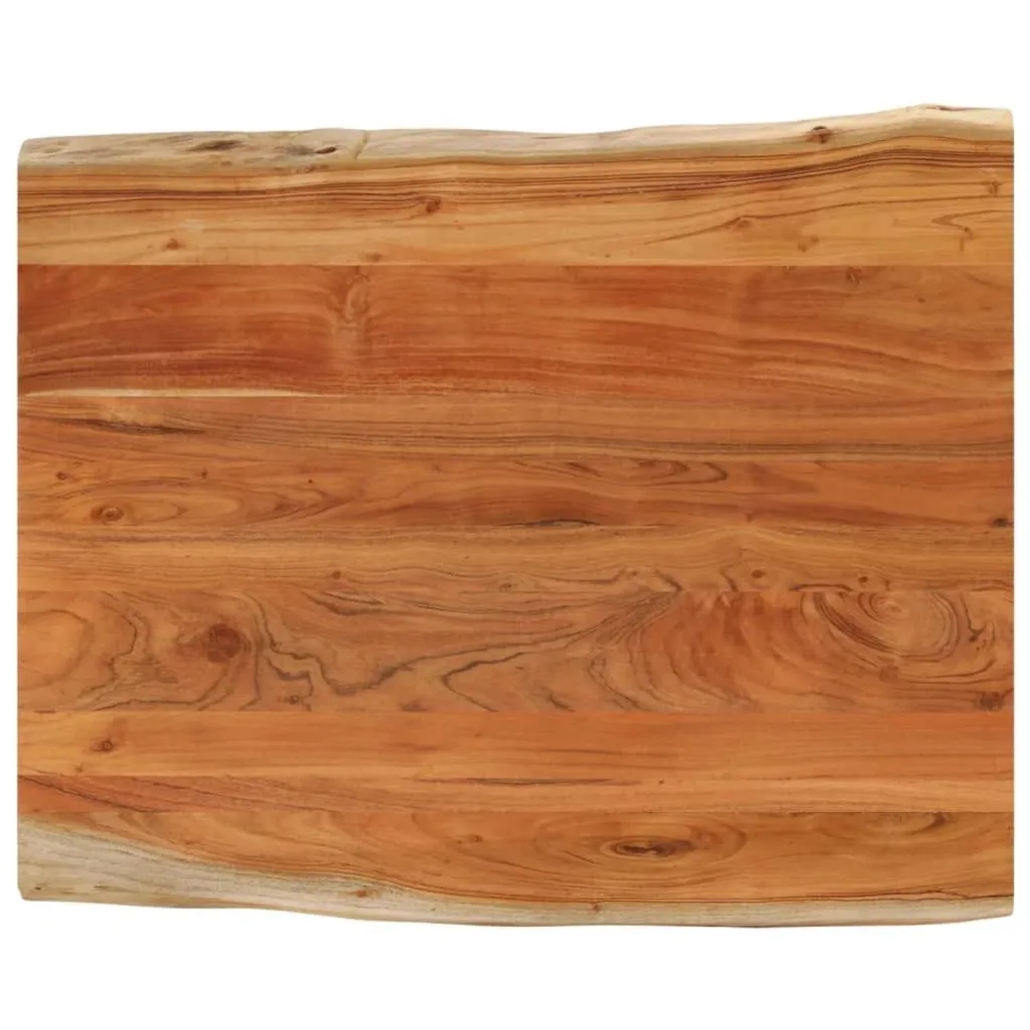 vidaXL Tischplatte 90x80x2,5cm Rechteckig Massivholz Akazie Baumkante 370627