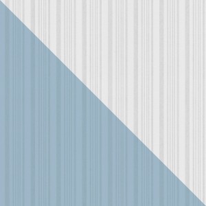 Strukturierte, überstreichbare Vliestapete mit Streifenmuster in Weiß und Blau.
