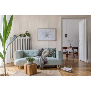 Beige Wandverkleidung in Holzoptik von Grosfillex, Paneele für Wand- und Deckengestaltung.