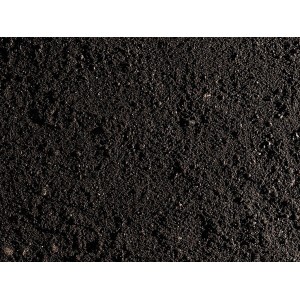 Nahaufnahme: Scherf Rasenerde, braune Erde mit Wasserspeicher, Körnung 0-10 mm.