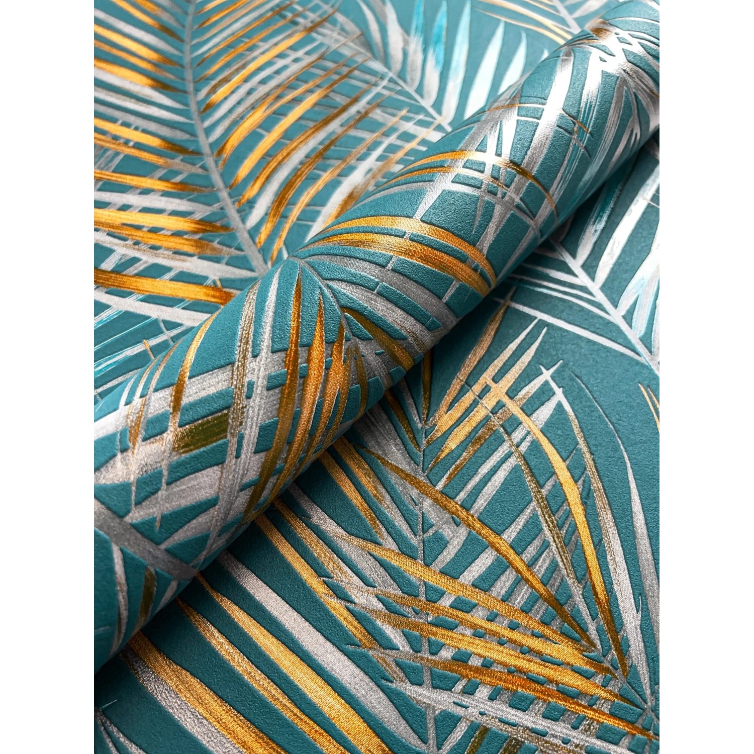 Newroom Vliestapete Riyah Petrol Dschungel Modern FSC® günstig online kaufen