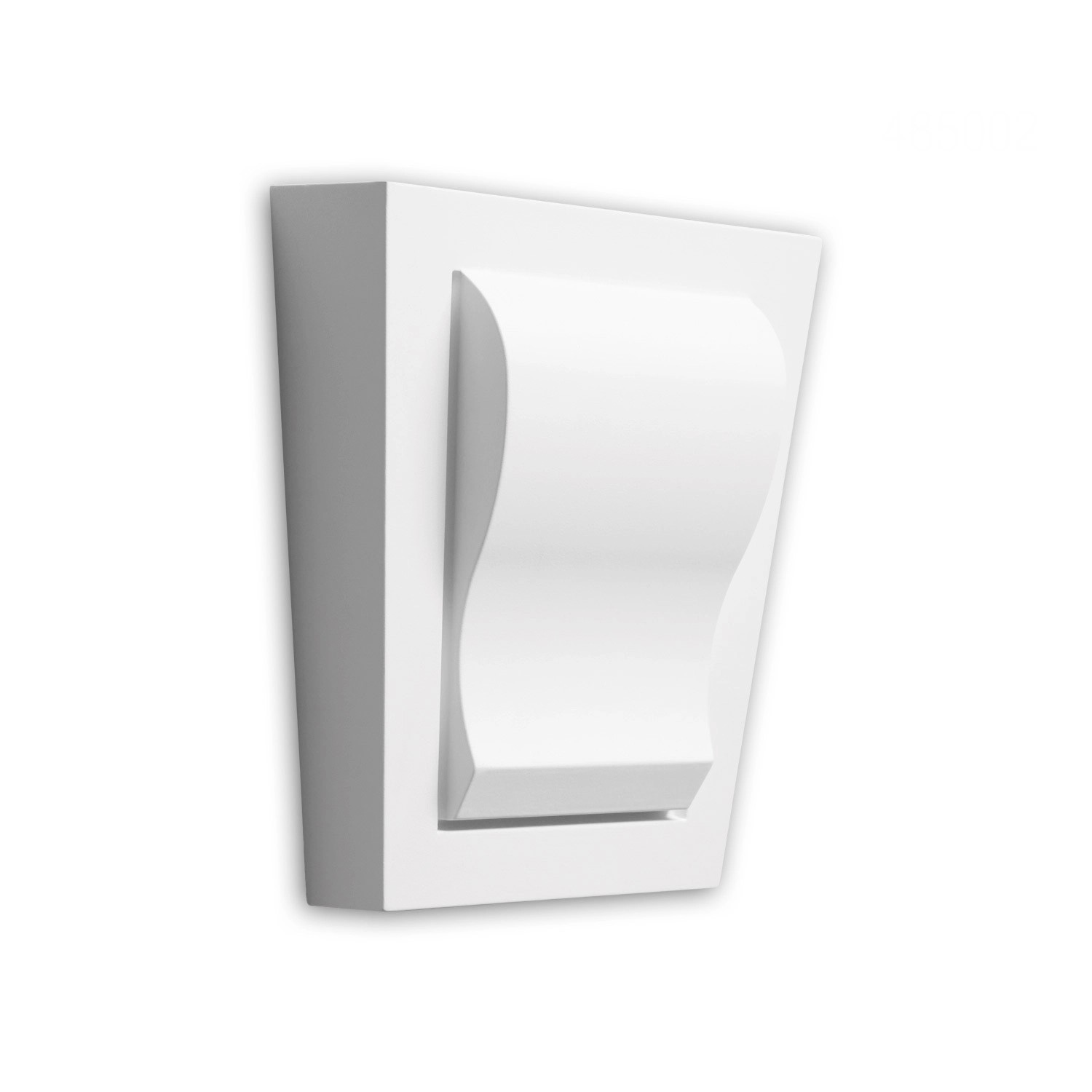 PROFHOME 485002 Schlussstein Fassaden Element Fensterumrandung Zierelement 22,2 cm x 6,7 cm x 23,4 cm Weiß