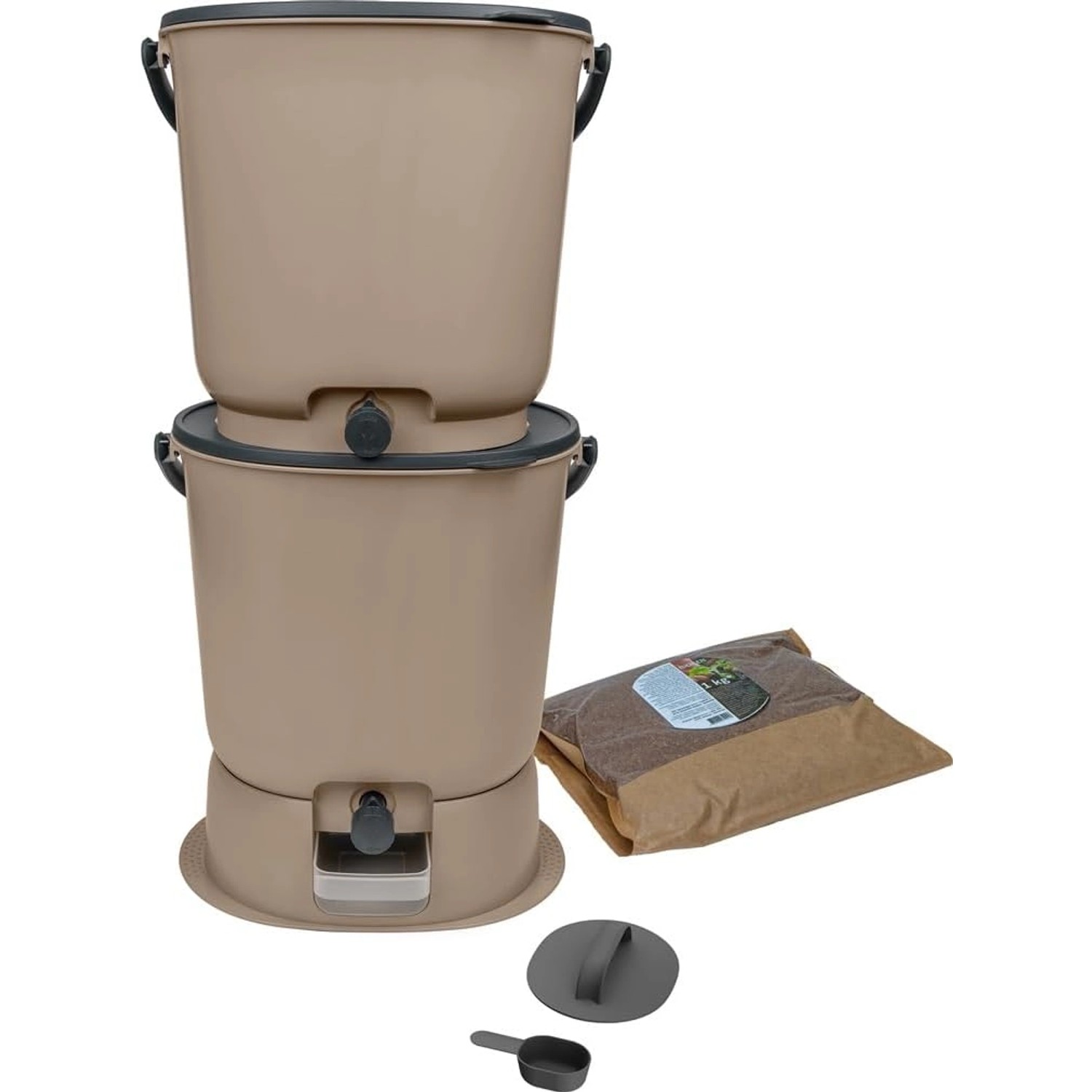 Skaza Biomülleimer Bokashi Essential 2er Set Capuccino günstig online kaufen
