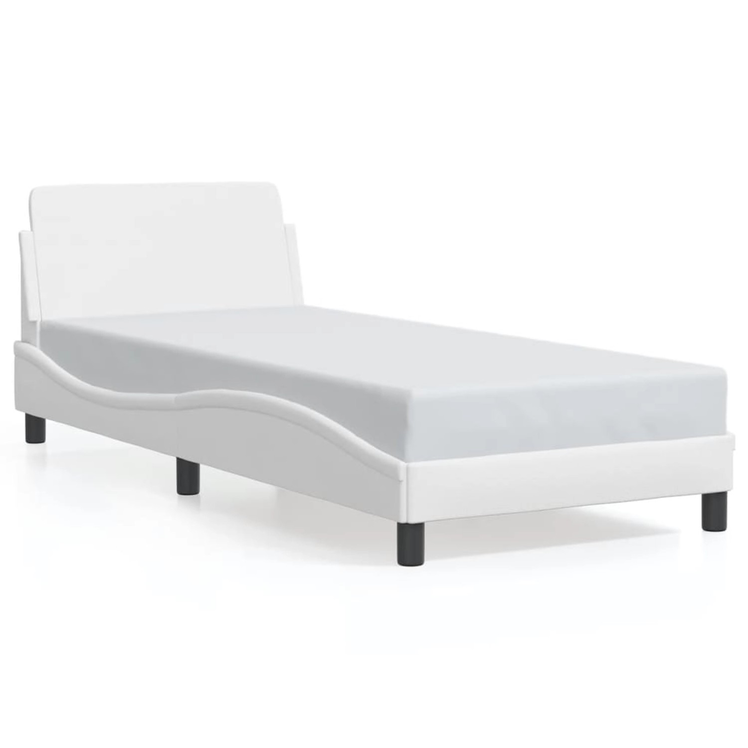 vidaXL Bettgestell Dover Weiß 80x200 cm Kunstleder 373079 günstig online kaufen