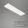 Weißes, rahmenloses Brilo LED-Panel mit Sternenhimmel-Optik, 100x25 cm. Dimmbar und CCT-Steuerung.
