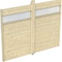 Skan Holz Seitenwand mit Lichtband für Pavillon Toulouse, unbehandeltes Holz.