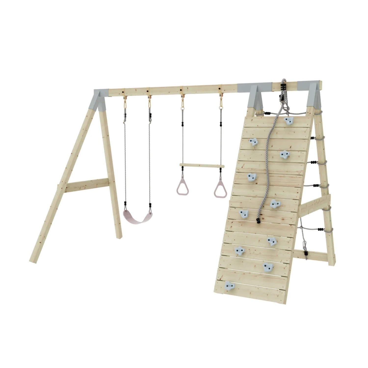 PolarPlay Klettergerüst Waschbär Altrosa