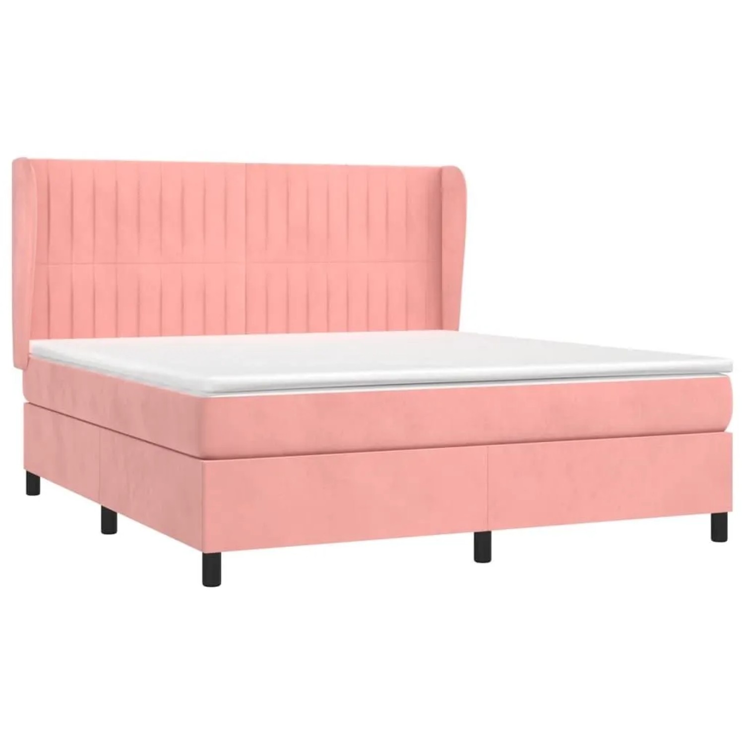 vidaXL Boxspringbett mit Matratze Rosa 180x200 cm Samt 3129350 günstig online kaufen