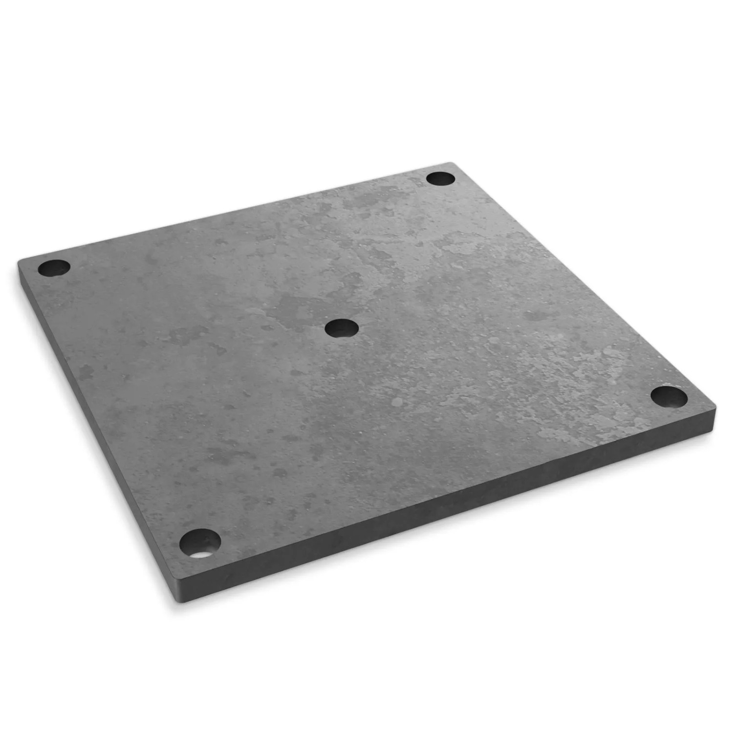 SOTECH Anschweißplatte 200 x 200 x 10 mm Stahl Q235 Schwarz Unbehandelt 5 Befestigungslöcher Ø13 mm