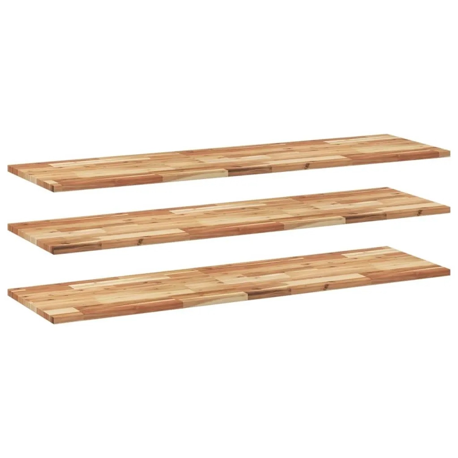 vidaXL Schweberegale 3 Stk 140x40x2 cm Massivholz Akazie Ölbehandelt 3279569