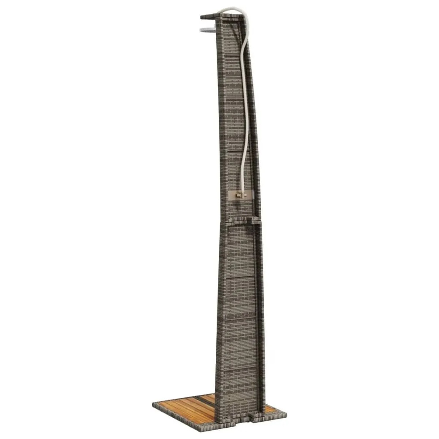 vidaXL Gartendusche Grau 55x60x224 cm Poly Rattan und Akazienholz 368210_7