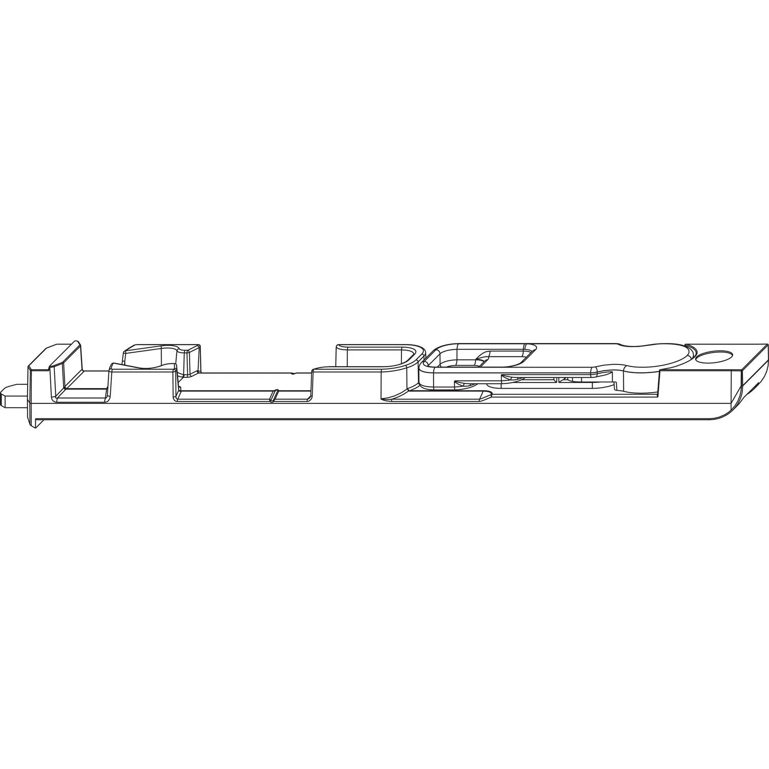 Maco Kantriegel Unten für 4mm Falzluft R8 Länge 170mm Silber