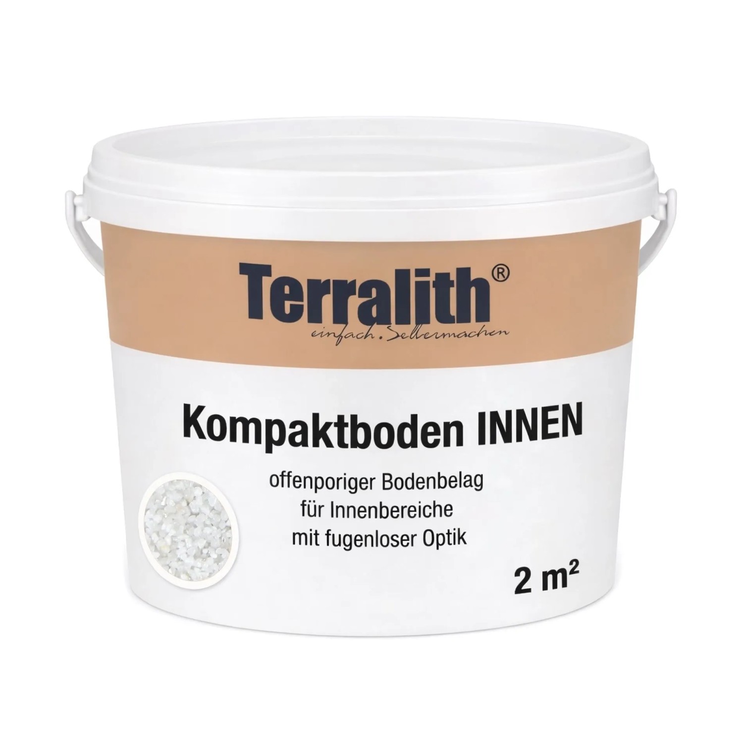 Terralith Kompaktboden Mix Bianco 104 für 2 m²