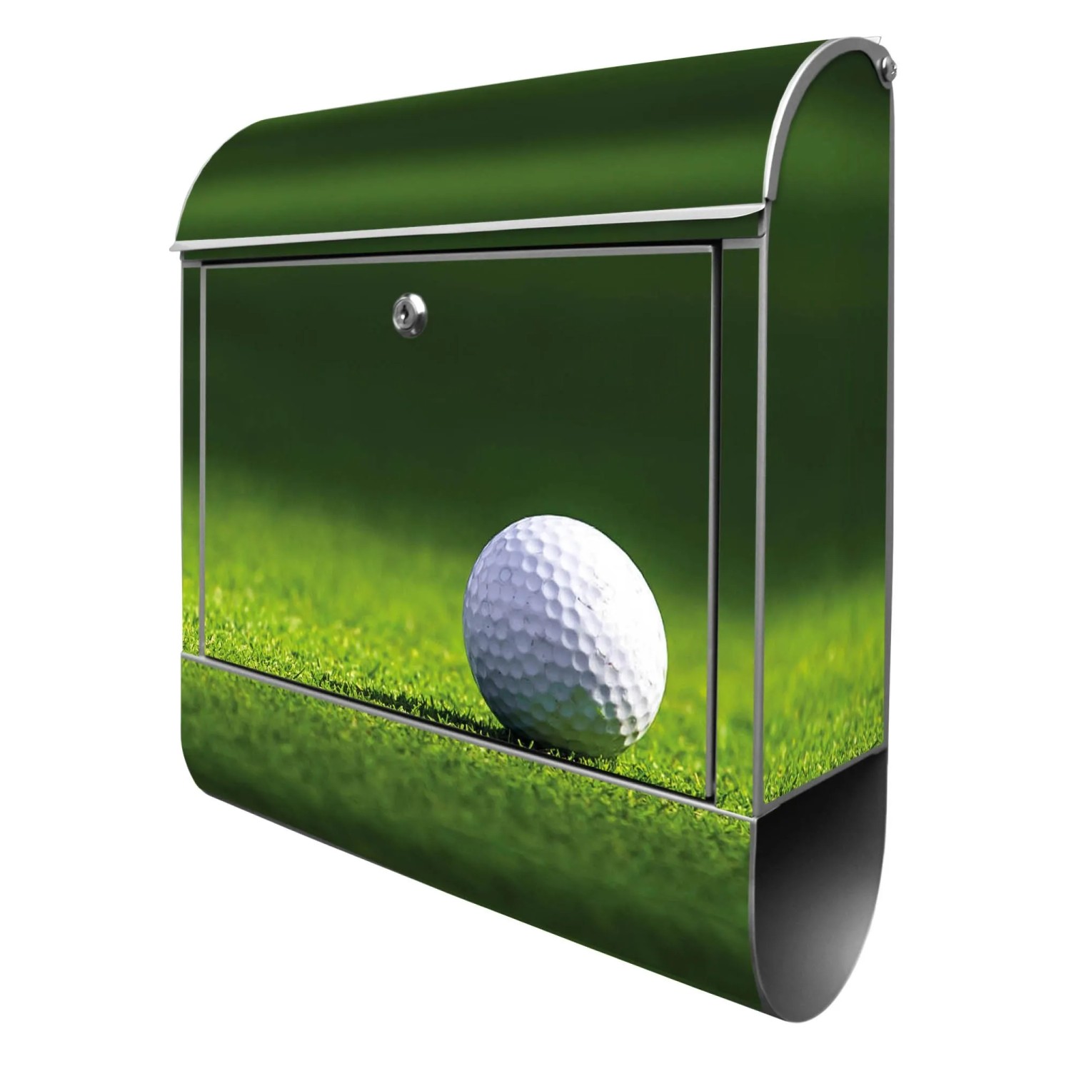 Banjado Design Briefkasten Silber Pulverbeschichtet 39x47x14cm 2 Schlüssel günstig online kaufen