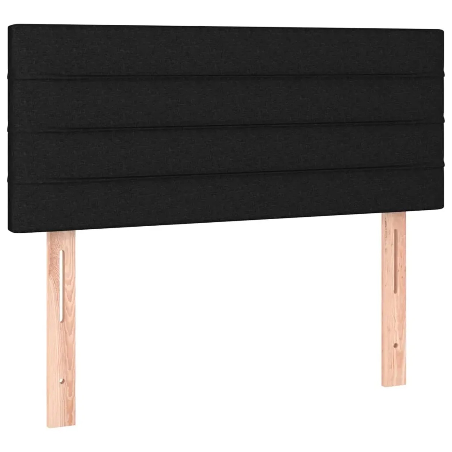 vidaXL LED Kopfteil Schwarz 100x5x78/88 cm Stoff 3121744