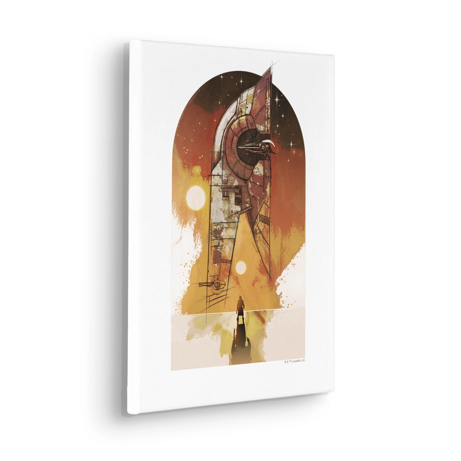 Komar Keilrahmenbild Star Wars Boba Fett Starship Braun günstig online kaufen