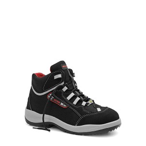 Schwarzer Elten Damen-Sicherheitsschnürstiefel Maja Mid ESD S3 in Größe 36.