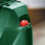 Detailaufnahme der Bosch Oberfräse POF 1200 AE mit rotem Drehzahlregler.
