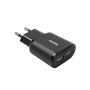Schwarzes Hama Ladegerät mit 2 USB-A Anschlüssen, 12W, für Hausautomation.