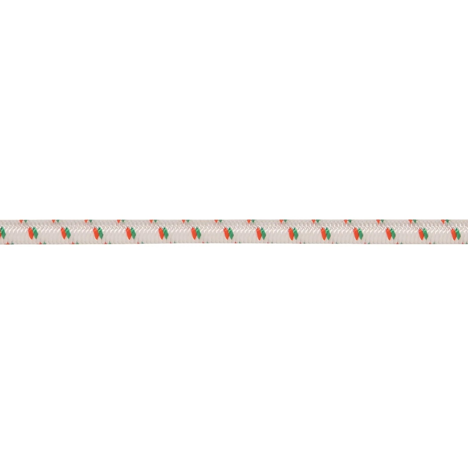 Conacord Seil Gummi PES Umflochten Ø 8 mm Weiß-Grün-Orange Meterware