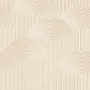 ESTAhome Fototapete mit 3D Muster in Hellbeige: abstrakte Bögen und Linien für moderne Wandgestaltung.