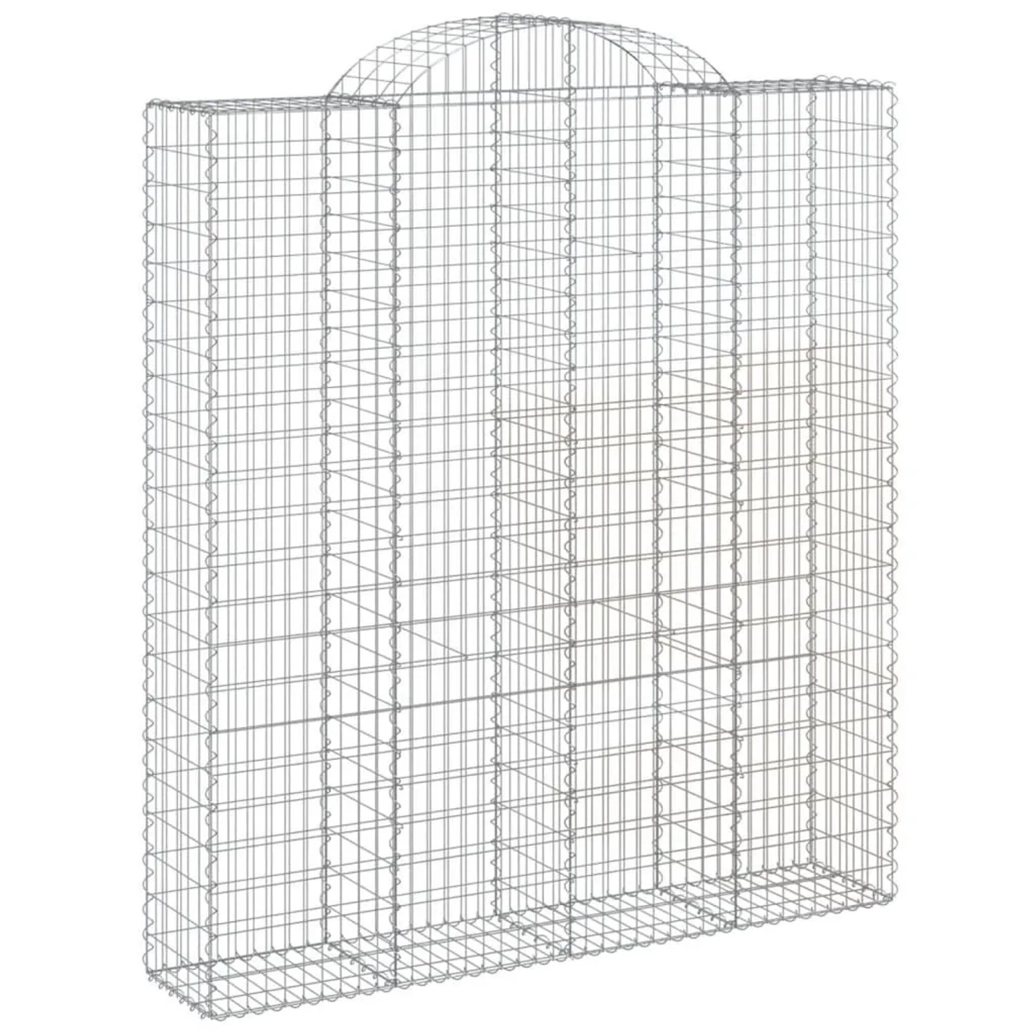 vidaXL Gabionen mit Hochbogen 12 Stk 200x50x220/240cm Verzinktes Eisen 3146456