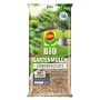 Sack Compo Bio Gartenmulch mit Sonnenschutz, hellbraune Mulch-Stückchen, 50 l.