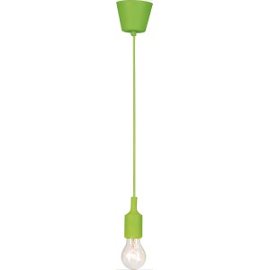 Grüne Pendelleuchte aus Silikon mit E27 Fassung. Ideal für Kinderzimmer.
