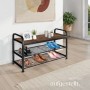 Tectake Schuhregal Southampton Industrial Style Holz und Stahl 91 x 36 x 55 cm Industrial Holz Dunkel Rustikal_8