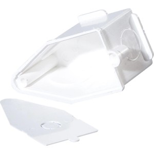 F-Tronic Wandauslassdose mit Deckel, weiße Unterputzdose für Elektroinstallation.